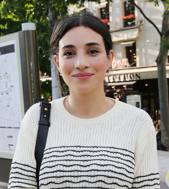 Exclusif - Camelia Jordana à son arrivée à la première du film "La nuit venue" aux Halles à Paris. Le 2 juillet 2020.