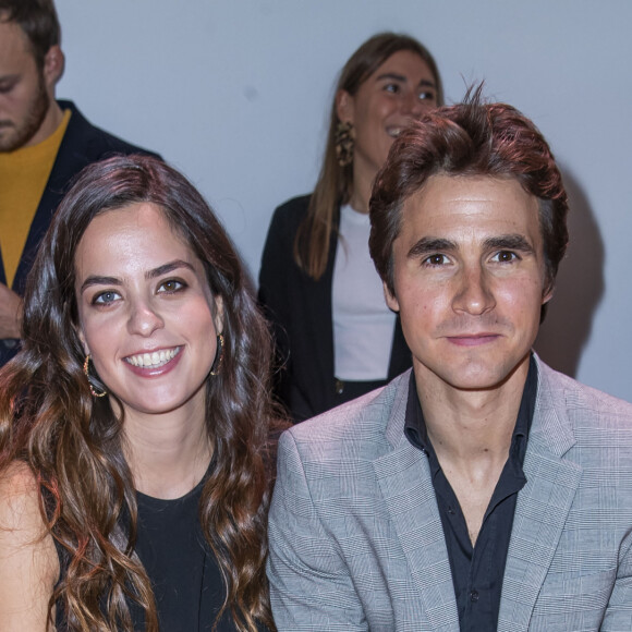 Anouchka Delon enceinte et son compagnon Julien Dereims au défilé Elie Saab "Collection Prêt-à-Porter Printemps/Eté 2020" lors de la Fashion Week de Paris (PFW), le 28 septembre 2019. © Olivier Borde / Bestimage 