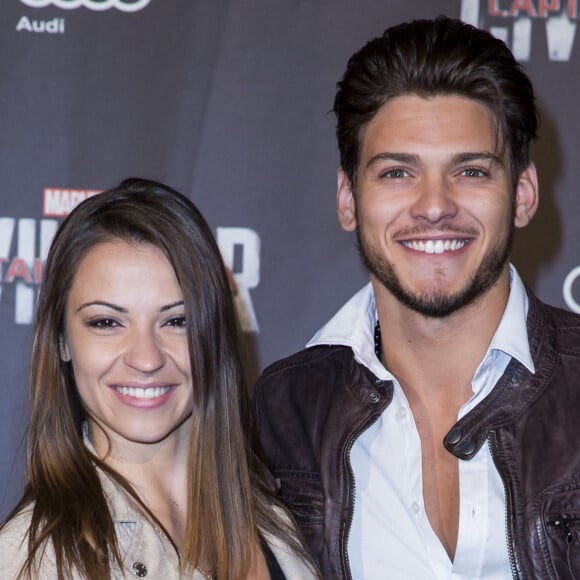 Rayane Bensetti et sa compagne Denitsa Ikonomova - Avant-première du film "Captain America : Civil War" au Grand Rex à Paris, le 18 avril 2016. © Olivier Borde/Bestimage