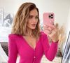 Caroline Receveur en robe rose