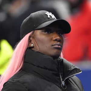 Aya Nakamura dans les tribunes du Stade de France lors du match amical international opposant la France à l'Uruguay à Saint-Denis, Seine Saint-Denis, France, le 20 novembre 2018. La France a gagné 1-0. © Cyril Moreau/Bestimage