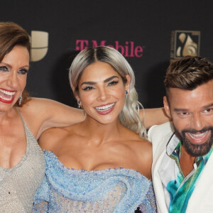 Lili Estefan, Alejandra Espinoza et Ricky Martin - 32e soirée annuelle Univision Premio Lo Nuestro Awards au AmericanAirlines Arena à Miami, le 20 février 2020.