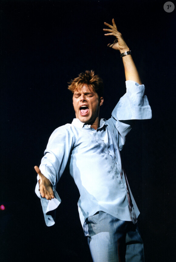Ricky Martin en concert au Zénith de Paris, en 1997.