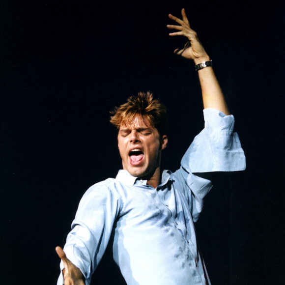 Ricky Martin en concert au Zénith de Paris, en 1997.