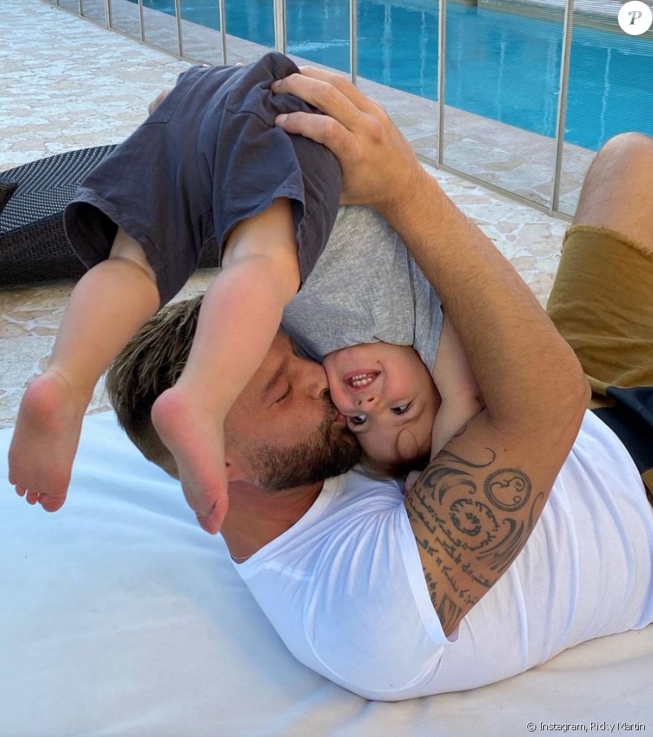 Ricky Martin et son fils Renn sur Instagram. Le 17 janvier 2021.