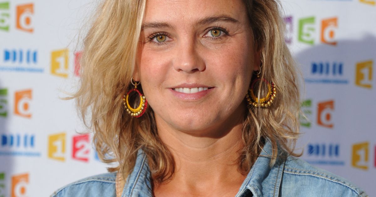 Marine Vignes en conférence de presse pour France Télévision
