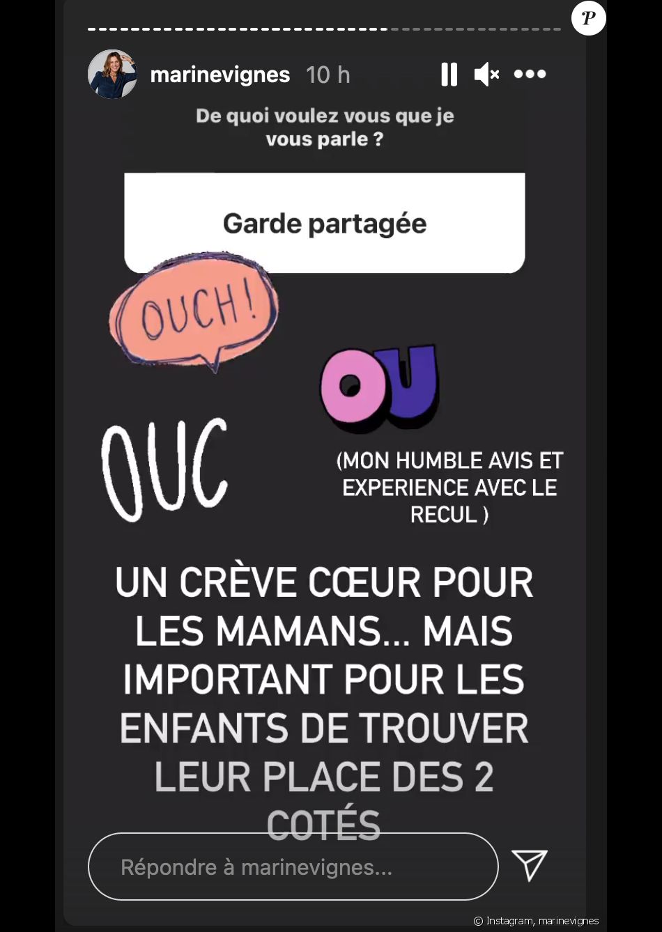 Marine Vignes, l'ex de Nagui, évoque la garde partagée ...