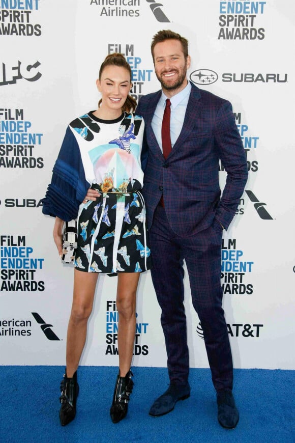 Elizabeth Chambers et Armie Hammer à la soirée Film Independent Spirit Awards à Santa Monica, le 23 février 2019