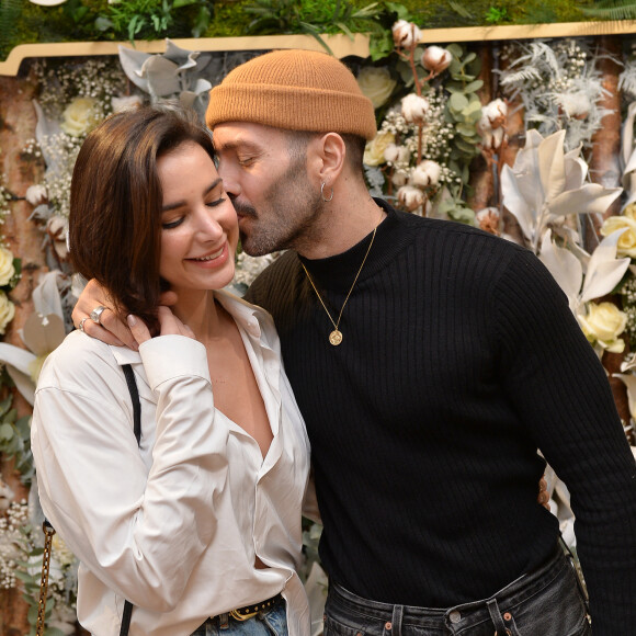 Exclusif - Jade Leboeuf (la fille de l'ex-footballeur F. Leboeuf) et son mari Stéphane Rodrigues - Présentation de la liqueur St-Germain à Paris le 23 janvier 2020. © Veeren/Bestimage 