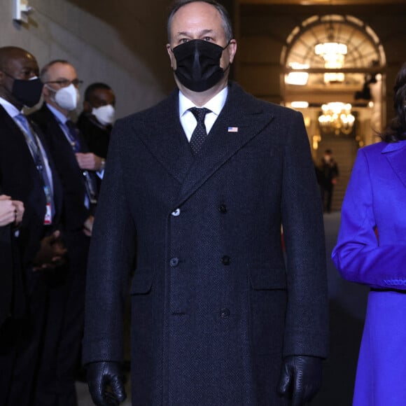 Kamala Harris et son mari Douglas Emhoff - Investiture du 46ème président des Etats-Unis et de la vice-présidente au Capitole à Washington. Le 20 janvier 2021