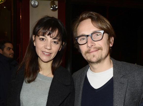 Exclusif - Marie-Julie Baup et son mari Lorànt Deutsch - People à la première de la pièce "Cyrano de Bergerac" au théâtre de la Porte-Saint-Martin à Paris le 2 février 2016. © Coadic Guirec/Bestimage