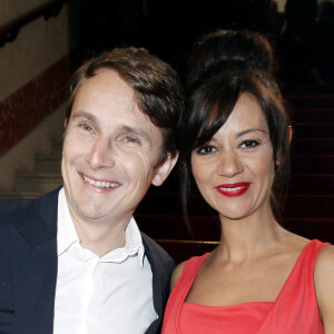 Lorànt Deutsch et sa femme Marie-Julie Baup enceinte - 39e cérémonie des César au théâtre du Châtelet à Paris, le 28 février 2014.