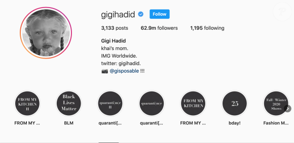 Gigi Hadid a révélé le prénom de sa fille dans sa bio Instagram.