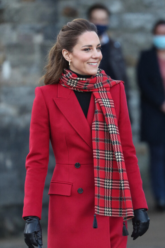 Catherine Kate Middleton, duchesse de Cambridge lors d'une visite du chateau de Cardiff.
