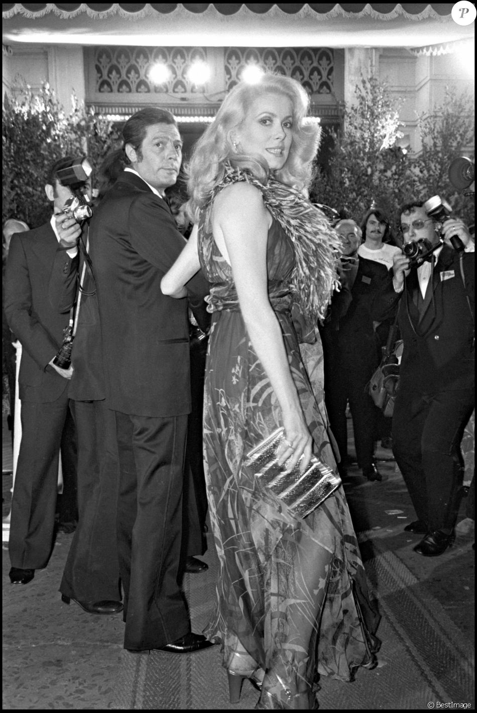 Catherine Deneuve et Marcello Mastroianni en 1974.