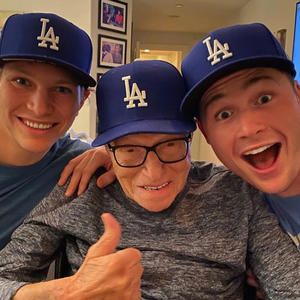 Larry King et ses deux fils, Chance et Cannon. Octobre 2020.