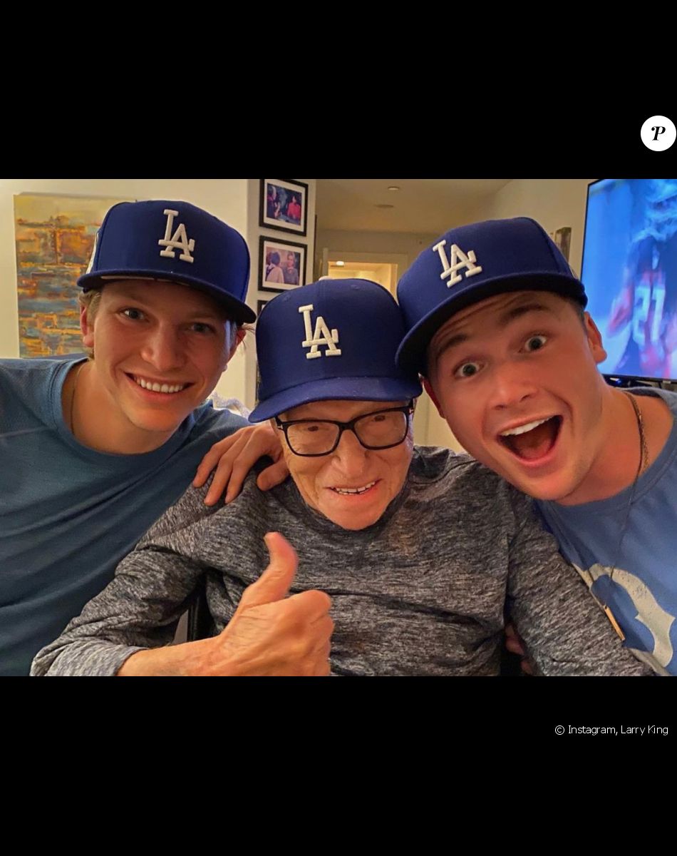 Larry King et ses deux fils, Chance et Cannon. Octobre 2020.