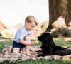Le prince Georges et le chien Lupo le 22 juillet 2016.