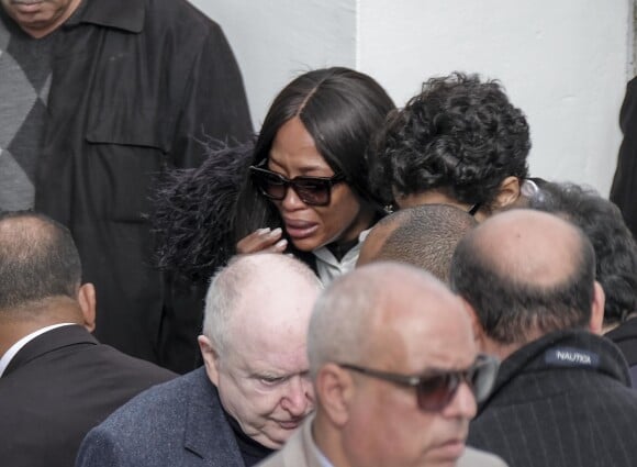 Naomi Campbell, Farida Khelfa et Christoph von Weyhe aux obsèques de Azzedine Alaia à Sidi Bou Saïd. © Nicolas Fauqué / Images de Tunisie / Bestimage