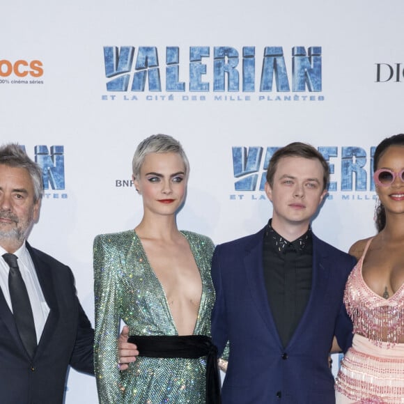 Luc Besson, Cara Delevingne, Dane DeHaan et Rihanna - Avant-première du film "Valérian et la Cité des mille planètes" de L. Besson à la Cité du Cinéma à Saint-Denis, le 25 juillet 2017. © Olivier Borde/Bestimage