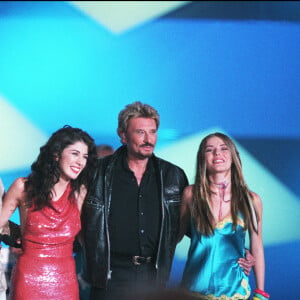 Houcine, Nolwenn Leroy, Johnny Hallyday et Emma Daumas dans la deuxième saison de la "Star Academy".