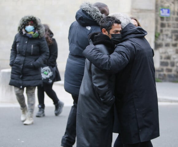 Jamel Debbouze - Obsèques de Jean-Pierre Bacri au crématorium du cimetière du Père Lachaise à Paris le 26 janvier 2021. © Panoramic / Bestimage