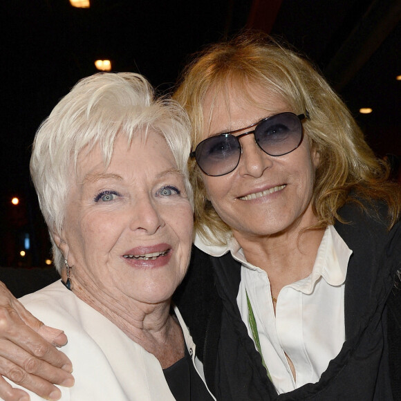 Line Renaud et Nathalie Delon - 100e du spectacle "Mugler Follies" au Théâtre le Comédia à Paris. Le 26 mai 2014.