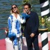 Anthony Delon et sa compagne Sveva Alvit arrivent à l'hôtel Excelsior lors de la 77e édition du festival international du film de Venise (Mostra). Le 2 septembre 2020.