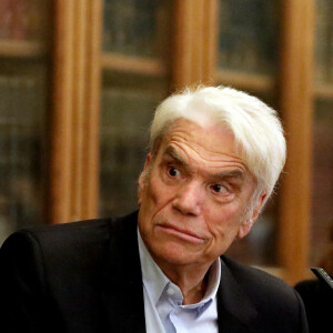 Exclusif - Bernard Tapie intervient lors de la promotion 2020 de la conférence des avocats du barreau de Paris, 11ème séance du premier tour, à la bibliothèque de l'ordre à Paris. Le 7 septembre 2020. © Dominique Jacovides / Bestimage