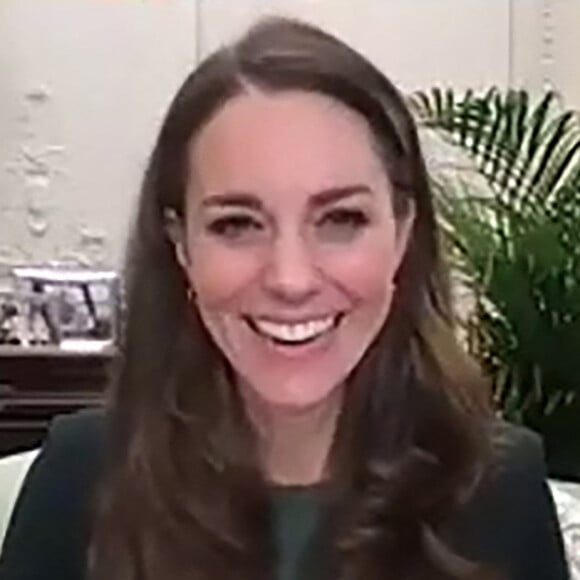 Catherine (Kate) Middleton, duchesse de Cambridge, parle de l'enseignement à domicile avec les parents, le 28 janvier 2021.