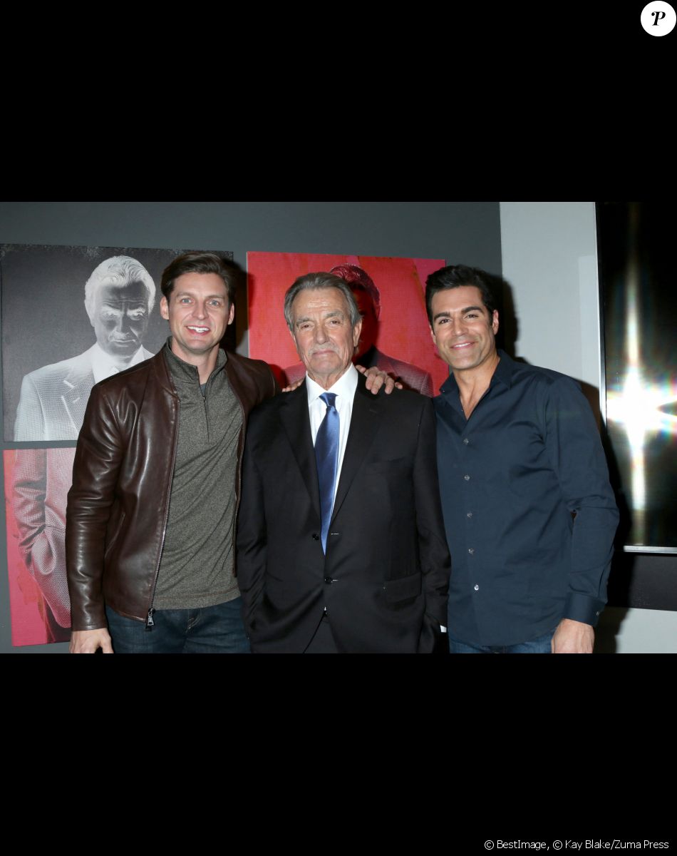 Donny Boaz, Eric Braeden et Jordi Vilasuso - Eric Braeden fête ses 40 ans dans le rôle de Victor Newman dans la série "Les Feux de l'amour" au CBS Television City à Los Angeles, Californie, Etats-Unis, le 7 février 2020. © Kay Blake/Zuma Press/Bestimage