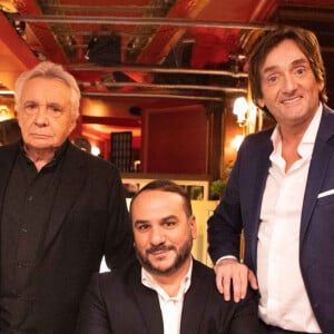 Exclusif - Michel Sardou, François-Xavier Demaison, Pierre Palmade - Backstage de l'enregistrement de l'émission "Le Grand Restaurant" à Paris, qui sera diffusée le 3 février 2021 sur M6. © Philippe Leroux / Bestimage