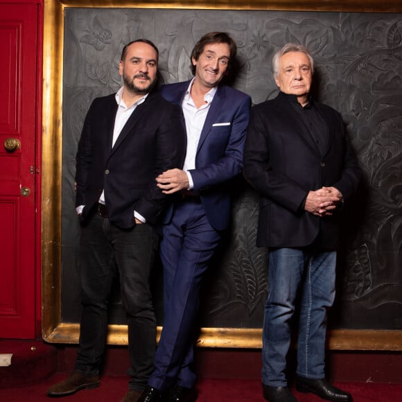 Exclusif - Michel Sardou, François-Xavier Demaison, Pierre Palmade - Backstage de l'enregistrement de l'émission "Le Grand Restaurant" à Paris, qui sera diffusée le 3 février 2021 sur M6. © Philippe Leroux / Bestimage 