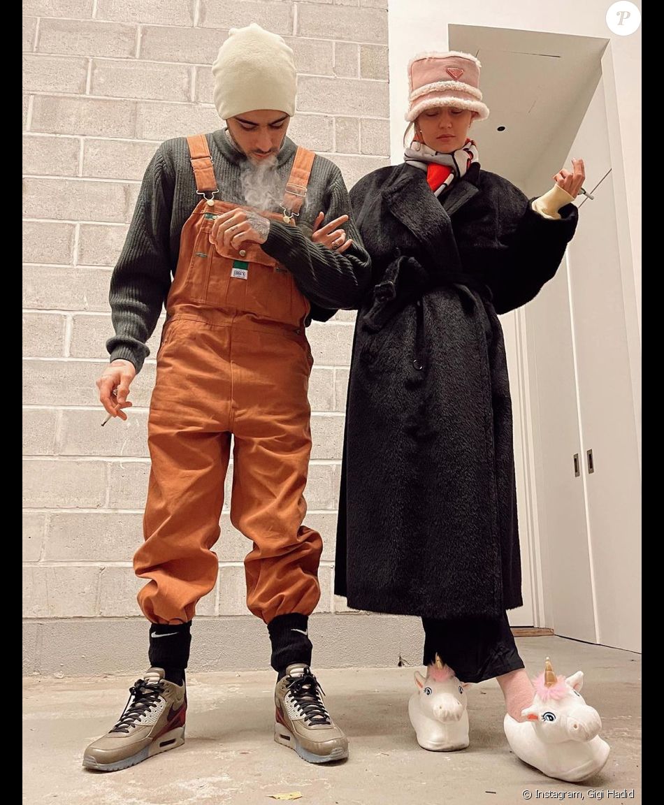 Gigi Hadid et Zayn Malik en janvier 2021.