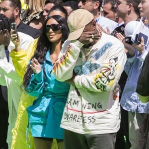 Kim Kardashian et Kanye West - Défilé de mode printemps-été 2019 "Louis Vuitton" à Paris. Le 21 juin 2018 © Olivier Borde / Bestimage