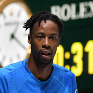 Gaël Monfils - La France s'incline (7-5, 6-2) dans le deuxième simple qui l'oppose au Japon, dans le groupe A de la Coupe Davis, à Madrid en Espagne © Chryslene Caillaud / Panoramic / Bestimage 