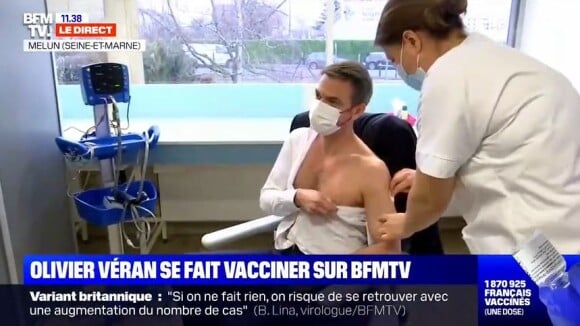 Olivier Véran vacciné contre la Covid -19 et entre de bonnes mains : "Vous avez été formidable"