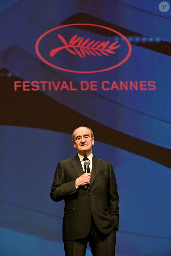Pierre Lescure, le président du Festival de Cannes, durant la soirée d'ouverture du Special Cannes Film Festival 2020 au Palais des Festivals à Cannes, le 27 octobre 2020. © Bruno Bebert/Bestimage