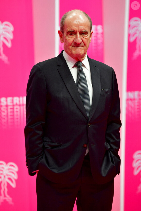 Pierre Lescure, le président du Festival de Cannes, durant la soirée d'ouverture de Canneseries saison 3 au Palais des Festivals à Cannes, le 9 octobre 2020. © Bruno Bebert / Bestimage