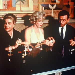 Arthur Miller, Simone Signoret, Marilyn Monroe et Yves Montand.