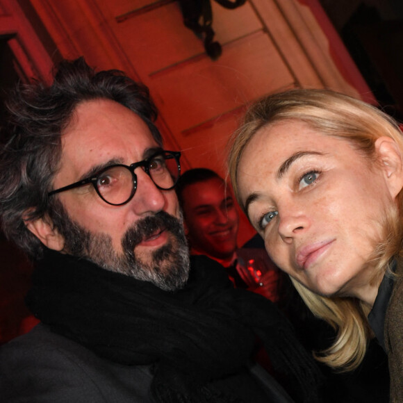 Emmanuelle Béart et son mari Frédéric Chaudier - Soirée du 10ème anniversaire de l'agence audiovisiuelle "Flair production" à l'hôtel "Le Marois" à Paris le 28 mars 2019. © Coadic Guirec/Bestimage