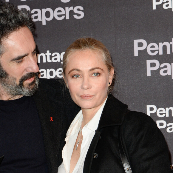 Emmanuelle Béart et Frédéric Chaudier - Avant-première du film "Pentagon Papers" au cinéma l'UGC Normandie à Paris, France, le 13 janvier 2018. © Borde-Coadic/Bestimage 