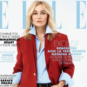Emmanuelle Béart en couverture du magazine "ELLE", numéro du 12 février 2021.