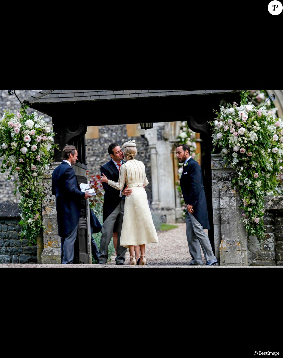 Spencer Matthews, Donna Air et James Middleton - Mariage de Pippa Middleton et James Matthew, en l'église St Mark Englefield, Berkshire, Royaume Uni, le 20 mai 2017.
