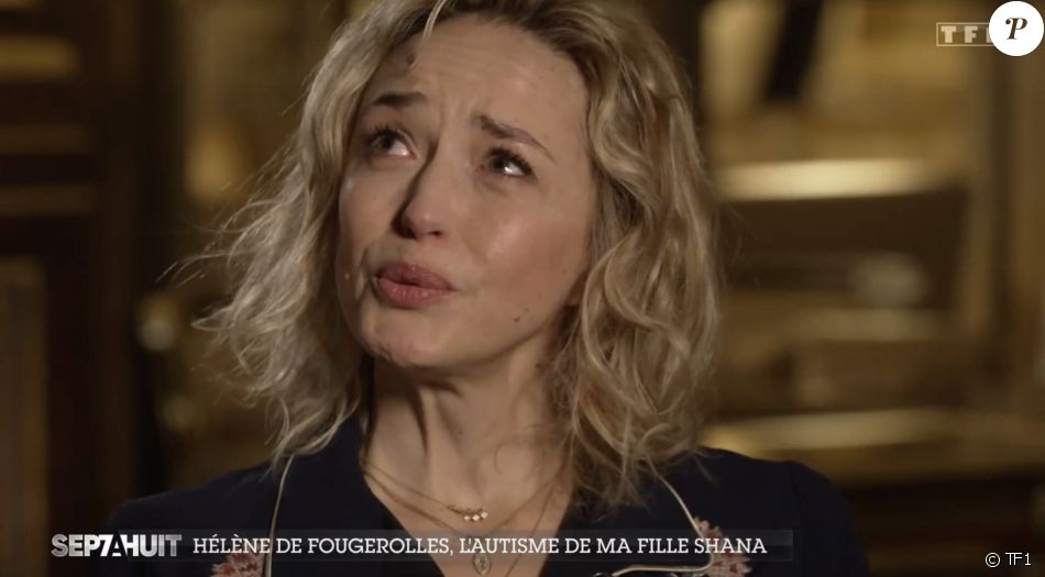 Hélène de Fougerolles en larmes en évoquant l'autisme de sa fille Shana, dans "Sept à Huit".