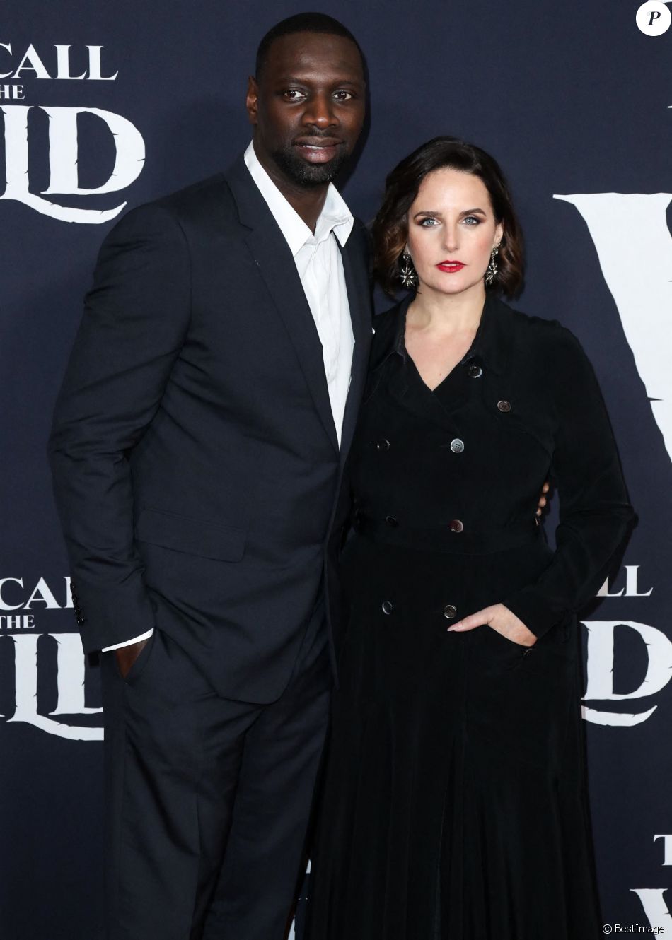 Omar Sy et sa femme Hélène à la première du film "The Call of the Wild" à Los Angeles, le 13 février 2020.