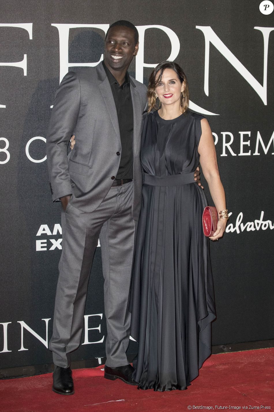 Omar Sy et sa femme Hélène Sy à la première de "Inferno" à Florence. Italie, le 8 octobre 2016. © Future-Image via Zuma Press/Bestimage