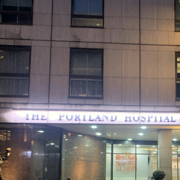 La princesse Eugenie d'York a donné naissance à son premier enfant, un petit garçon né ce matin à l'hôpital de Portland, Royaume-Uni, le 9 février 2021. Vue générale de l'hôpital ce soir alors que la nouvelle était annoncée.