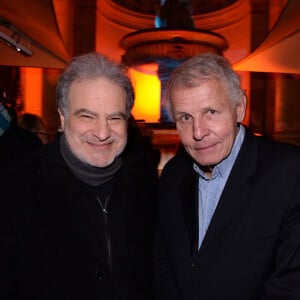 Exclusif - Raphaël Mezrahi, Patrick Poivre d'Arvor (PPDA) - Inauguration du restaurant de G. Houzé et B. Patou, "La Fontaine Gaillon". Paris. Le 15 janvier 2020. © Rachid Bellak/Bestimage