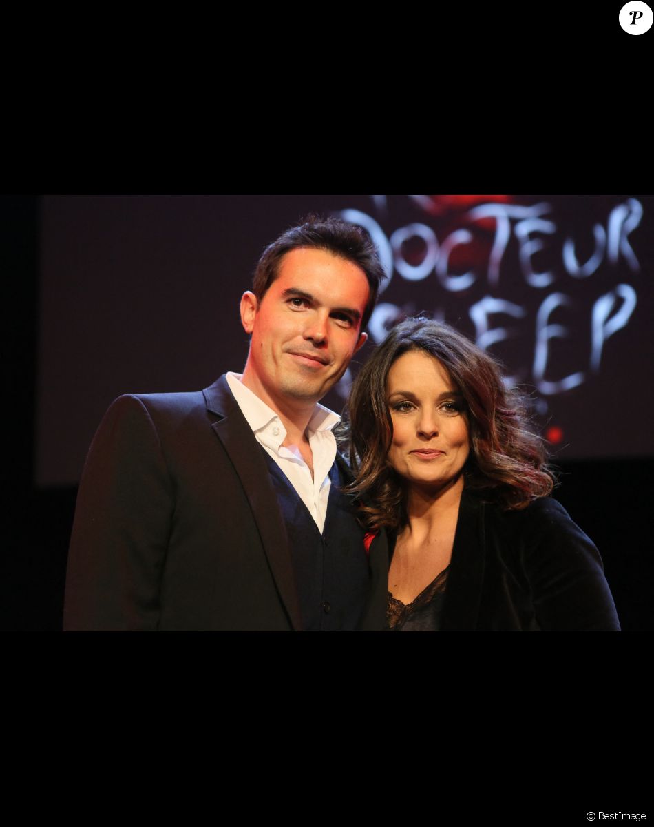 Maxime Chattam et sa femme Faustine Bollaert - Paris, le 16 11 2013 - Débat avec Stephen King au Grand Rex